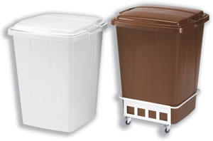 Smead Trolley for 1 x 90 Litre Bin White Ref