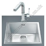 Smeg 40cm Sungle Square Bowl Sink