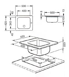 FM34R Single Inset Sink