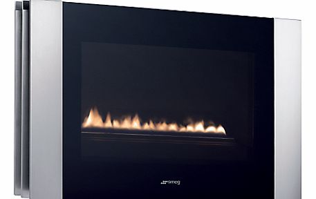 L23LIN Flueless Gas Fire, Stainless Steel