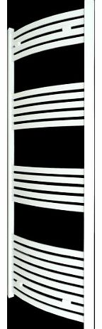 SMH Carrara Curved White Heated Bathroom Towel Rail Radiator 1600 x 600 mm