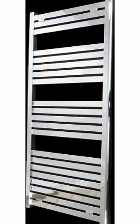 SMH Milano Flat Chrome Heated Bathroom Towel Rail Radiator 1600 x 550 mm