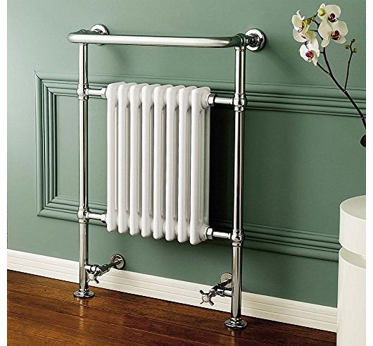 SMH Vecchio Victorian Style Heated Chrome Bathroom Column Towel Rail Radiator 952 x 659 mm