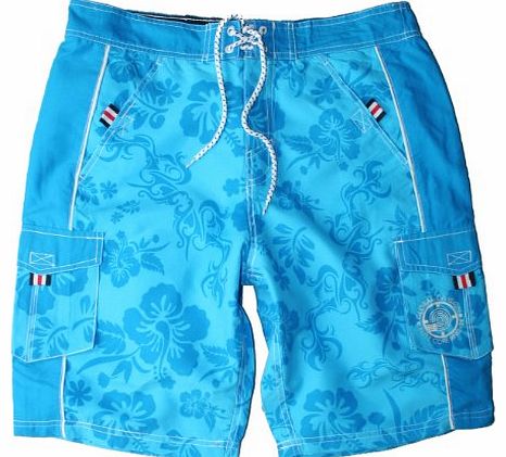 Smith and Jones Smith & Jones Mens Board Swim Shorts, cyan large