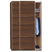 Smith Double Sliding Wardrobe, Walnut