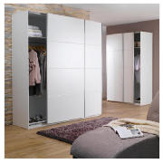 Large Double Sliding Wardrobe, White