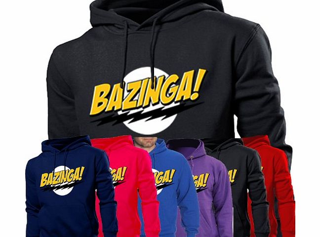 SnS Online Mens Boys Womens Ladies Girls Unisex Bazinga Hoodies Hooded Sweatshirt Pullover Hoodie Sweat Hoody Casual Sports - Purple - S - Chest : 34`` - 36``