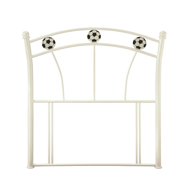 Soccer White Single Headboard