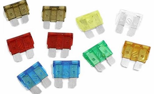 SODIAL(R) 10 Pcs Multi Color Auto Car ATC Blade Fuses 5A 7.5A 10A 15A 20A 25A 30A