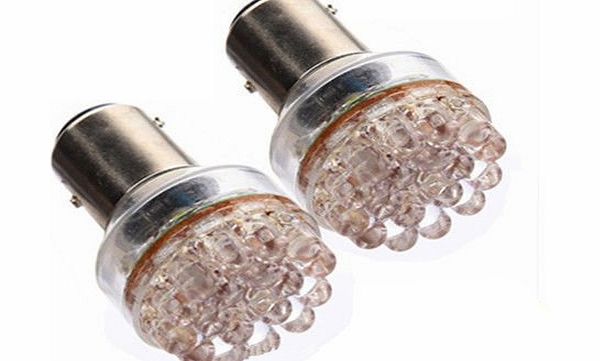 SODIAL(R) 2x 1157 BAY15D P21/5W 380 24 Led White Car Brake Tail Stop Rear Light Lamp Bulbs