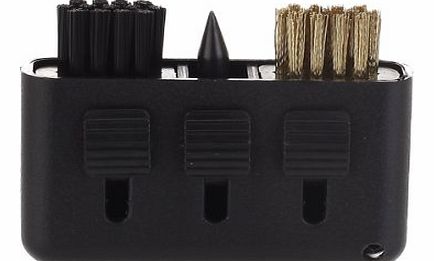 SODIAL(R) 3-in-1 Golf Brush Groove Cleaner Pocket Size Plastic Club Kit Tool Black