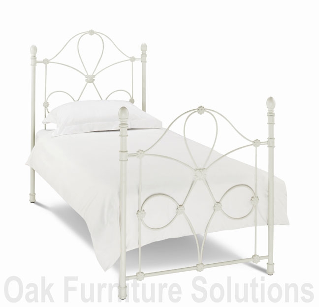 Sofia White Bedstead - 90cm - Single, 135cm -