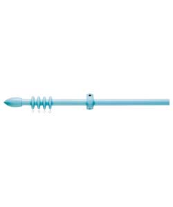 Soft Blue Wooden Curtain Pole