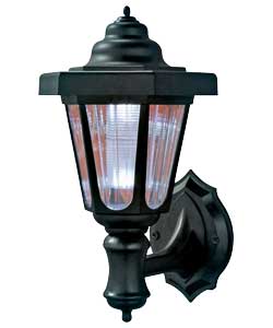 6 Sided Wall Lantern- Black