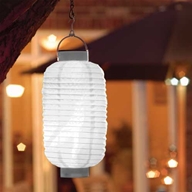 solar Powered Party Lantern White - White Single