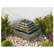 powered slate corner fountain