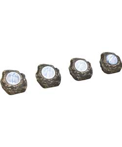 SOLAR Rock Outdoor Lights - Set of 4