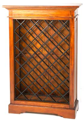 Mahogany Iron Wine Rack