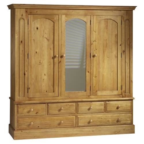 Solid Pine Furniture - English Heritage Furniture English Heritage Wardrobe Triple 310.211