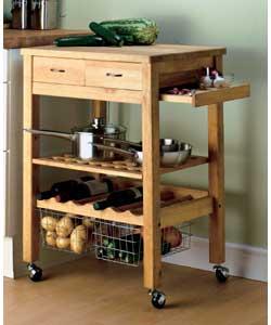 Wood Butchers Trolley