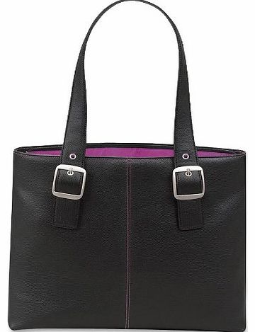 Solo - Ladies Laptop Totes, f/16``,17``x3-3/4``x14``, Black/Magenta, Sold as 1 Each, USL K708412