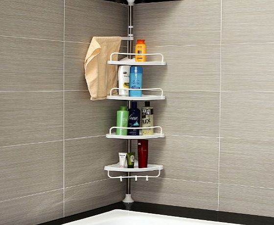 4 Tier Stainless Telescopic Shower Corner Bathroom Shelf BCB002