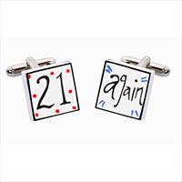 21 Again Bone China Cufflinks by