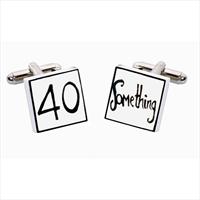 40 Something Bone China Cufflinks by