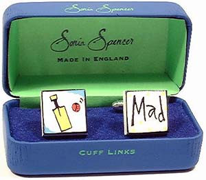 Sonia Spencer Cricket Mad Cufflinks