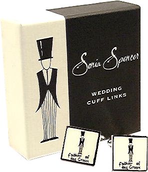 Sonia Spencer father of the groom cufflinks