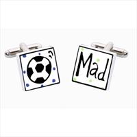 Football Mad Bone China Cufflinks by