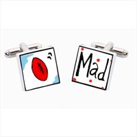 Rugby Mad Bone China Cufflinks by