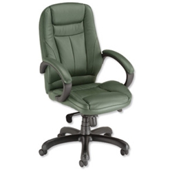 Syracuse Leather Green Armchair