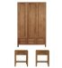 Sonoma Dark Triple Wardrobe & 2 Bedside Tables