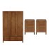 Triple Wardrobe & Bedside Chest Set