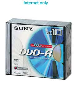 sony DVD-R Jewel Case 10 Pack