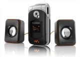 Sony SPECIAL EDITION BLACK and ORANGE Genuine Sony Ericsson MPS-60 Speakers