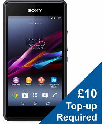 Vodafone Sony Xperia E1 Mobile Phone - Black and