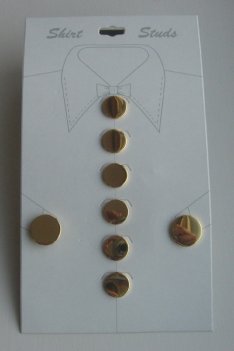 Gilt shirt stud and cufflink set