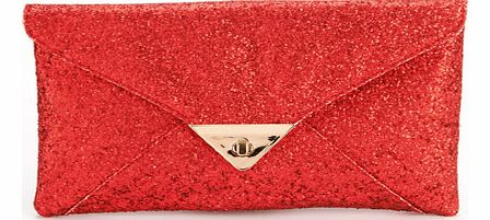 Sorbet Ivy Matt Glitter Envelope Clutch