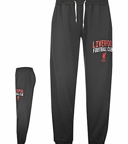 Source Lab Mens Liverpool FC Brushed Fleece Lining Printed Motif Joggers Black M