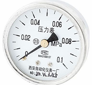 Sourcingmap 1/4PT Male Threaded 0-0.1Mpa Pneumatic Air Pressure Measuring Gauge