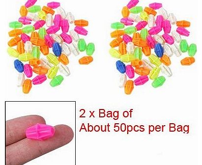 Sourcingmap 2 Bag Colorful Plastic Clip Spoke Bead Bicycle Decor for Kid Bike