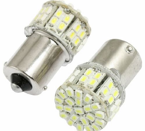 Sourcingmap 2 Pcs BA15S 1156 1141 Car Tail Brake Turn Light LED Bulbs 50-1210 SMD 12V White