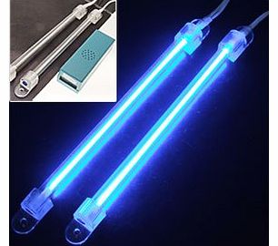 Sourcingmap 2 Pcs Blue 6 1/4`` Car CCFL Cold Cathode Neon Tube Light Lamps DC 12V