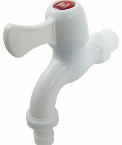 Sourcingmap Bathroom Garden Quarter Turn Plastic Faucet Water Tap Off White