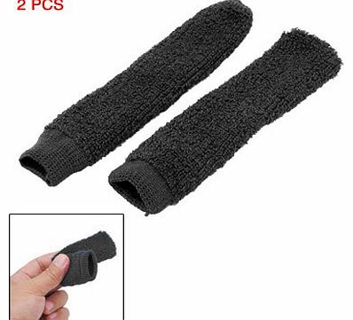 Sourcingmap Nonslip Towel Wrap Badminton Racket Over Grip Cover Black 2 PCS