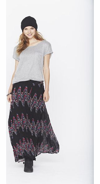 Casual Printed Maxi Skirt