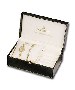 Ladies 9ct Gold Hallmarked Watch/Bracelet Set