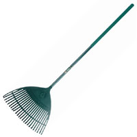 County Garden Plastic Leaf Rake Long Softgrip Handle